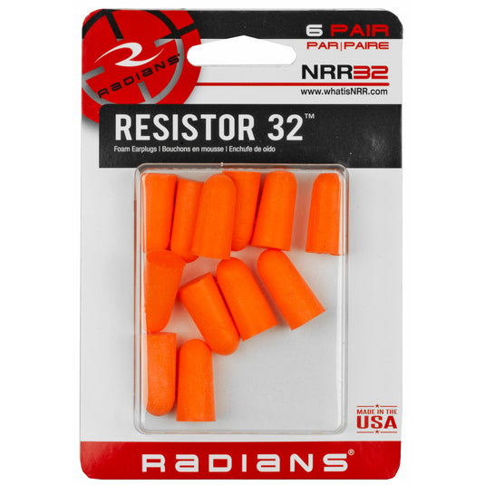 RADIANS RESISTOR EARPLUG 6 PAIRS - RADFP8000BP - Marksmans Corner