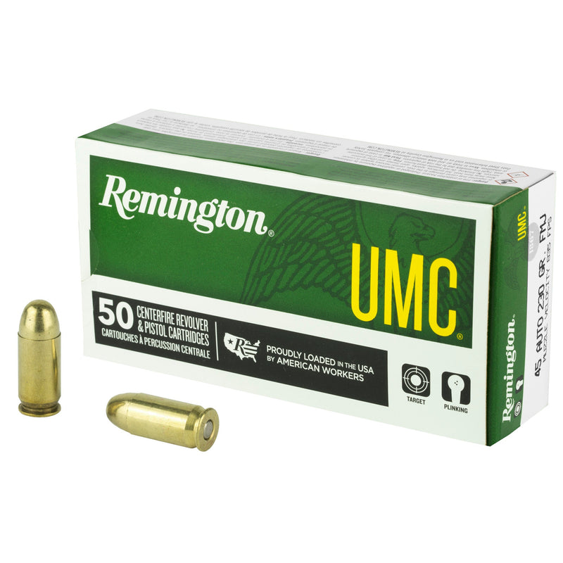 Load image into Gallery viewer, REM UMC 45ACP 230GR FMJ 50/500 - REM23726 - Marksmans Corner
