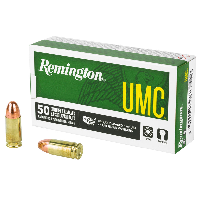 Load image into Gallery viewer, REM UMC 9MM 115GR FMJ 50/500 - REM23728 - Marksmans Corner
