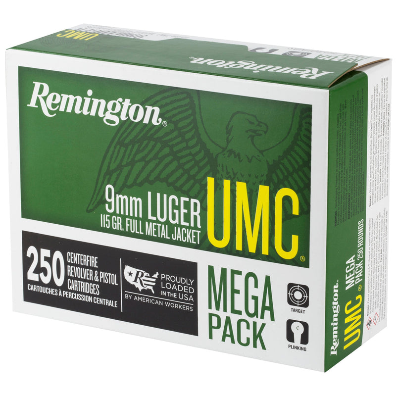 Load image into Gallery viewer, REM UMC MP 9MM 115GR FMJ 250/1000 - REM23777 - Marksmans Corner
