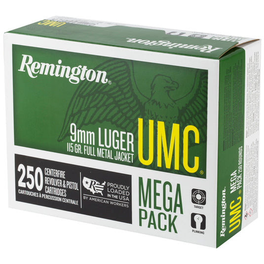 REM UMC MP 9MM 115GR FMJ 250/1000 - REM23777 - Marksmans Corner