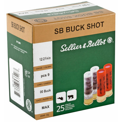 S&B 12GA 2.75 1.12OZ 00 9PEL 25/250 - SB12BSG - Marksmans Corner