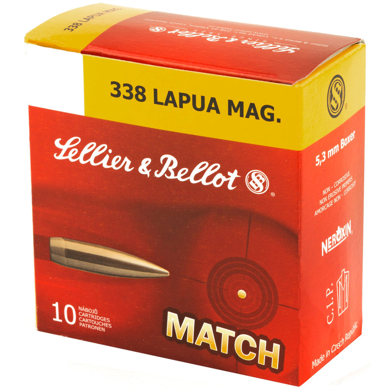 Load image into Gallery viewer, S&amp;B 338LAPUA 250GR SIERRA HPBT 10/BX - SB338LMA - Marksmans Corner
