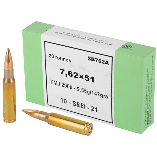 S&B 762X51 147GR FMJ 20/600 - SB762A - Marksmans Corner