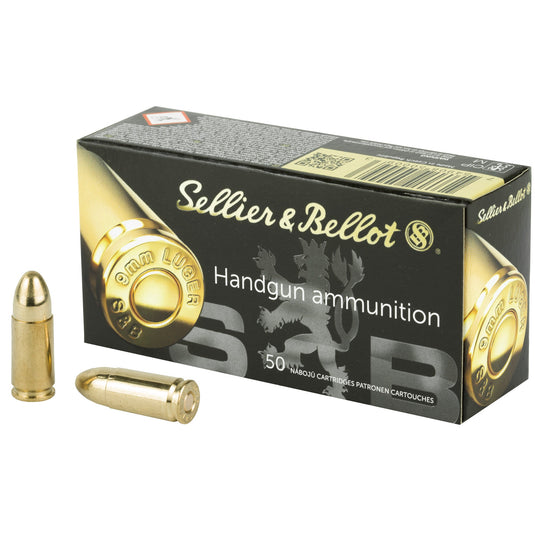 S&B 9MM 124GR FMJ 50/1000 - SB9B - Marksmans Corner