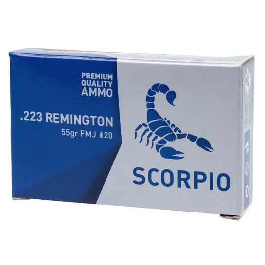 SCORPIO AMMO 223REM 55GR FMJ 20/1000 - STVS223055F - Marksmans Corner