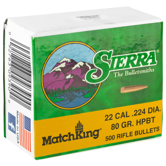 SIERRA MATCHKING .224 80GR 500CT - SIER9390 - Marksmans Corner