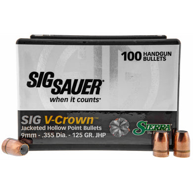 SIERRA V-CROWN 9MM 125GR JHP - SIER9925 - Marksmans Corner