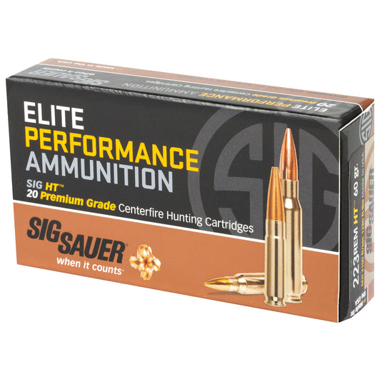 SIG AMMO 223REM 60GR ELT HNT 20/200 - SGE223H1 - Marksmans Corner