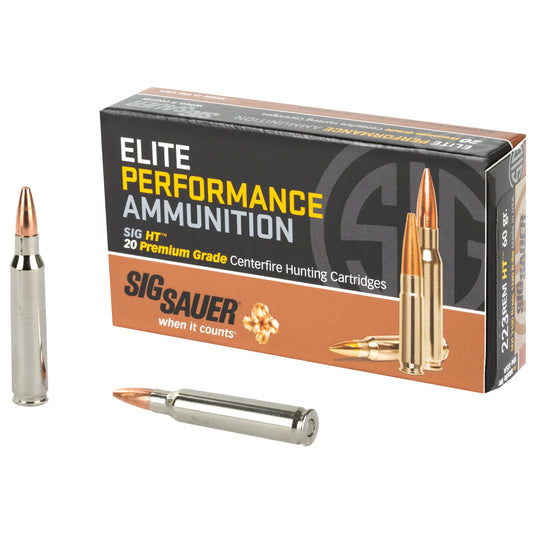 SIG AMMO 223REM 60GR ELT HNT 20/200 - SGE223H1 - Marksmans Corner