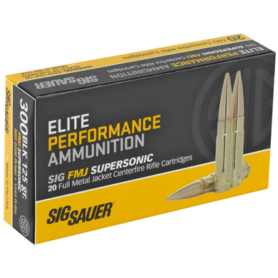 SIG AMMO 300BLK 125GR FMJ 20/500 - SGE300B1-20 - Marksmans Corner