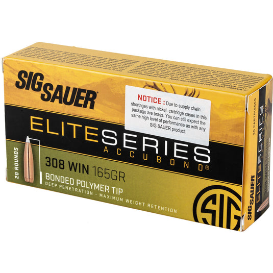 SIG AMMO 308WIN 165GR ELT HNT 20/200 - SGE308AB165 - Marksmans Corner