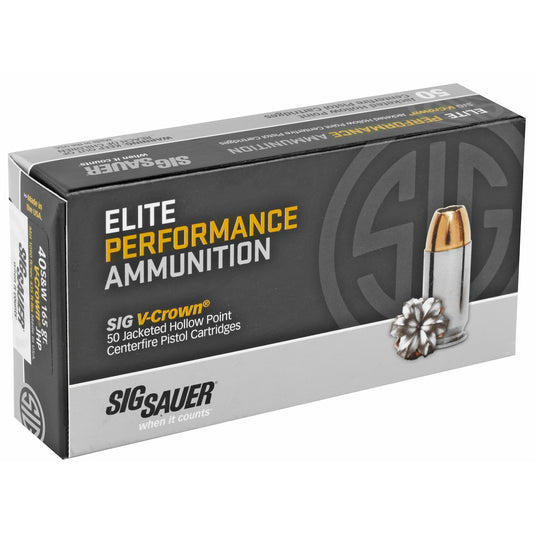 SIG AMMO 40SW 165GR JHP 50/500 - SGE40SW1-50 - Marksmans Corner