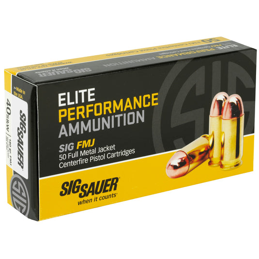 SIG AMMO 40SW 180GR FMJ 50/1000 - SGE40SB2 - Marksmans Corner