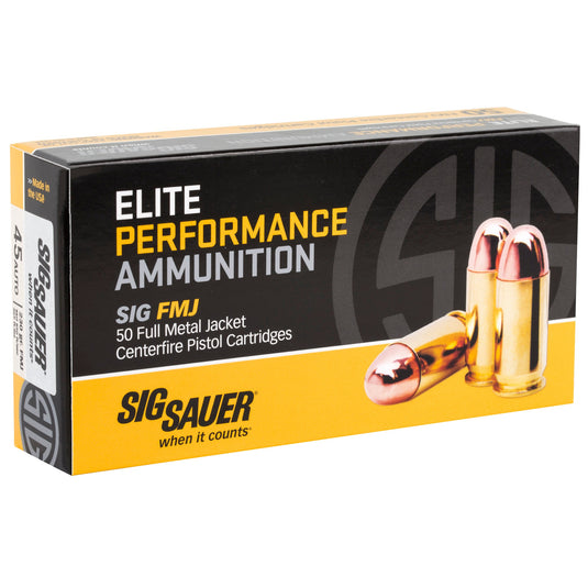 SIG AMMO 45ACP 230GR FMJ 50/1000 - SGE45BA3 - Marksmans Corner