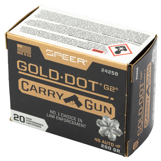 SPR GLD DT CARRY GUN 45AUTO +P 200GR - CCI24258 - Marksmans Corner