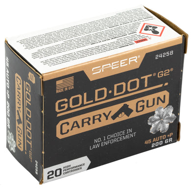 SPR GLD DT CARRY GUN 45AUTO +P 200GR - CCI24258 - Marksmans Corner