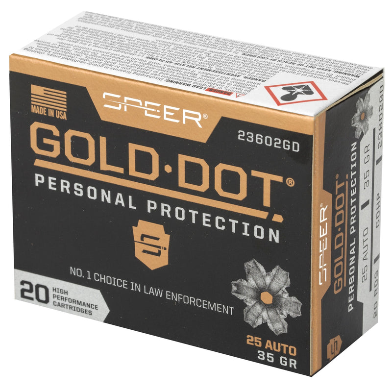 Load image into Gallery viewer, SPR GOLD DOT 25ACP 35GR HP 20/200 - CCI23602GD - Marksmans Corner
