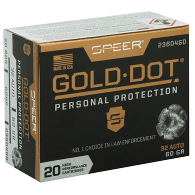 SPR GOLD DOT 32ACP 60GR HP 20/200 - CCI23604GD - Marksmans Corner