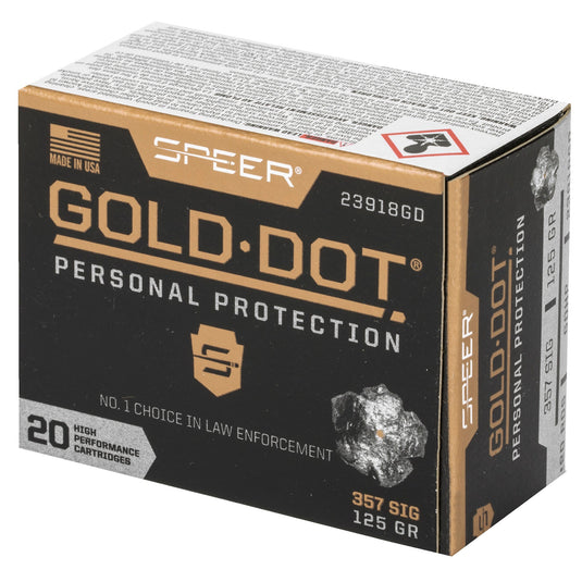 SPR GOLD DOT 357SIG 125GR HP 20/200 - CCI23918GD - Marksmans Corner