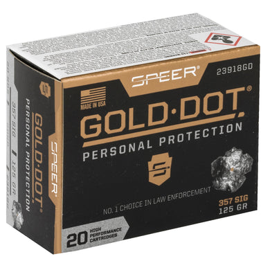 SPR GOLD DOT 357SIG 125GR HP 20/200 - CCI23918GD - Marksmans Corner