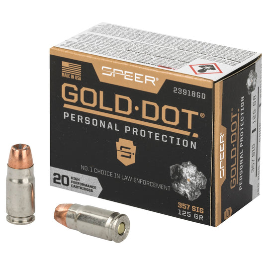 SPR GOLD DOT 357SIG 125GR HP 20/200 - CCI23918GD - Marksmans Corner