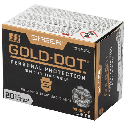 SPR GOLD DOT 38S+P 135G HP SB 20/200 - CCI23921GD - Marksmans Corner