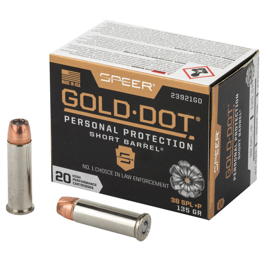 SPR GOLD DOT 38S+P 135G HP SB 20/200 - CCI23921GD - Marksmans Corner