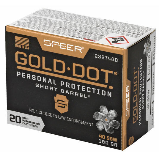 SPR GOLD DOT 40SW 180GR HP SB 20/200 - CCI23974GD - Marksmans Corner