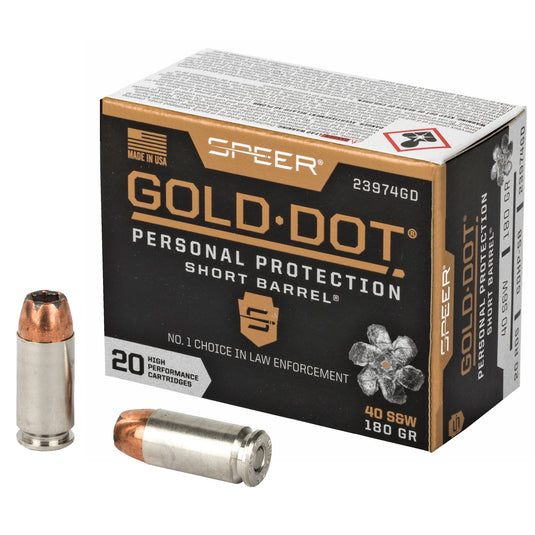 SPR GOLD DOT 40SW 180GR HP SB 20/200 - CCI23974GD - Marksmans Corner