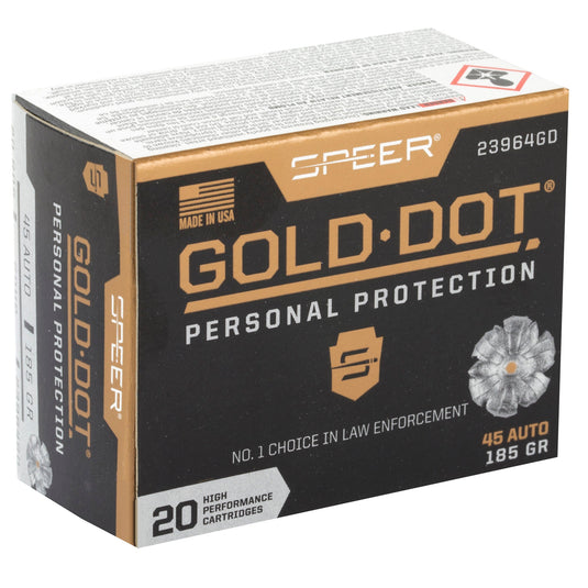 SPR GOLD DOT 45ACP 185GR HP 20/200 - CCI23964GD - Marksmans Corner