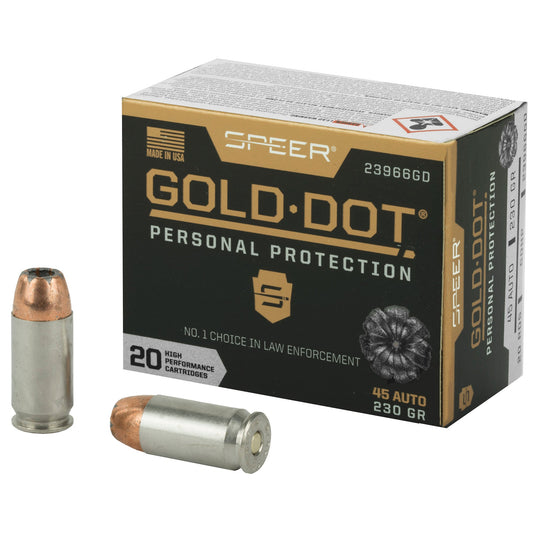 SPR GOLD DOT 45ACP 230GR HP 20/200 - CCI23966GD - Marksmans Corner