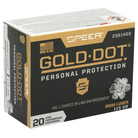 SPR GOLD DOT 9MM 115GR HP 20/200 - CCI23614GD - Marksmans Corner