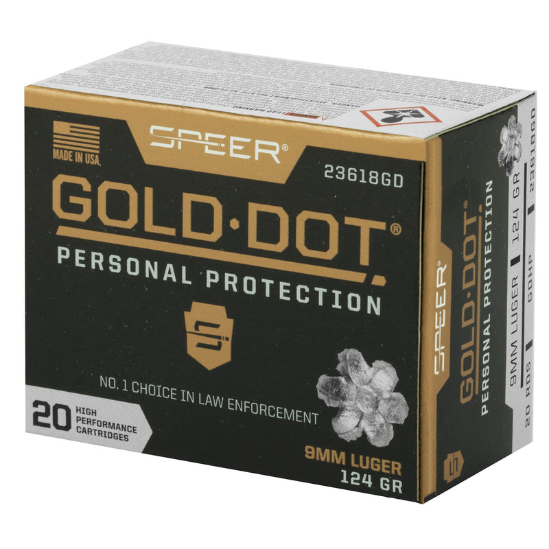 Load image into Gallery viewer, SPR GOLD DOT 9MM 124GR HP 20/200 - CCI23618GD - Marksmans Corner
