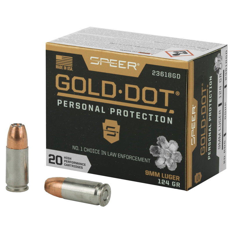 Load image into Gallery viewer, SPR GOLD DOT 9MM 124GR HP 20/200 - CCI23618GD - Marksmans Corner
