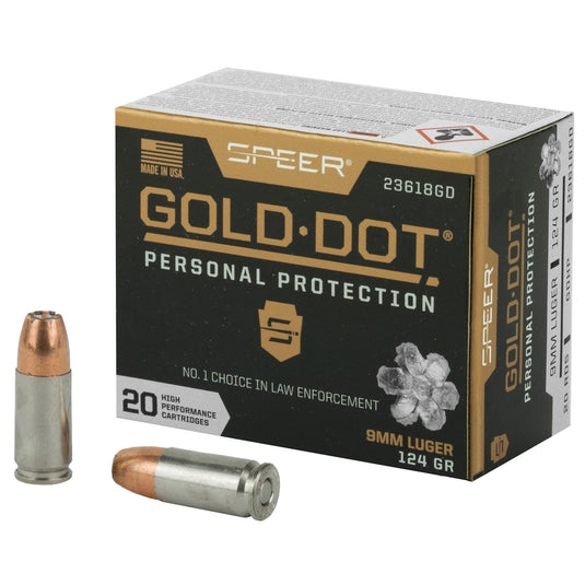 SPR GOLD DOT 9MM 124GR HP 20/200 - CCI23618GD - Marksmans Corner