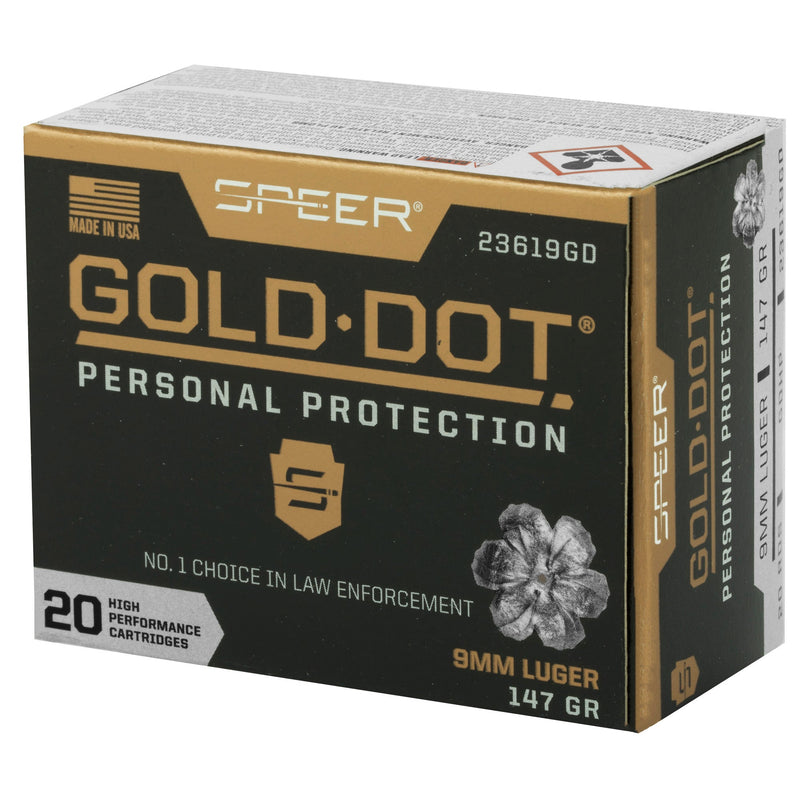 Load image into Gallery viewer, SPR GOLD DOT 9MM 147GR HP 20/200 - CCI23619GD - Marksmans Corner
