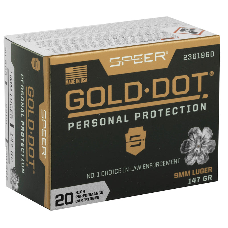 Load image into Gallery viewer, SPR GOLD DOT 9MM 147GR HP 20/200 - CCI23619GD - Marksmans Corner
