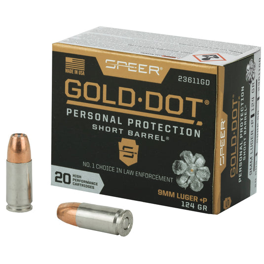 SPR GOLD DOT 9MM+P 124G HP SB 20/200 - CCI23611GD - Marksmans Corner