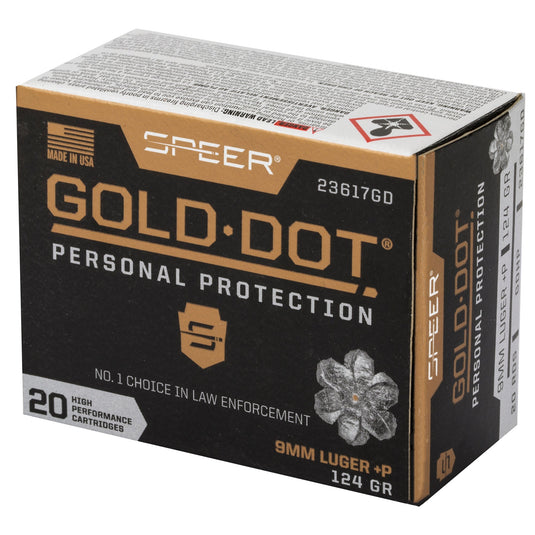 SPR GOLD DOT 9MM+P 124GR HP 20/200 - CCI23617GD - Marksmans Corner