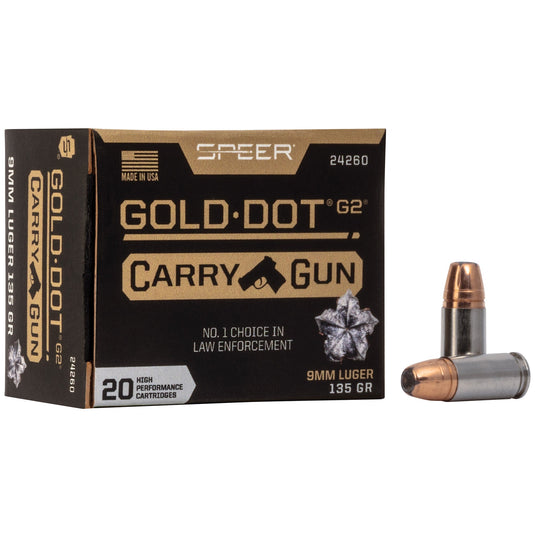 SPR GOLD DOT CARRY GUN 9MM 135GR HP - CCI24260 - Marksmans Corner