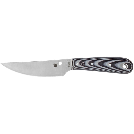 SPYDERCO BOW RIVER G-10 BLK/WHITE - SPYFB46GP - Marksmans Corner