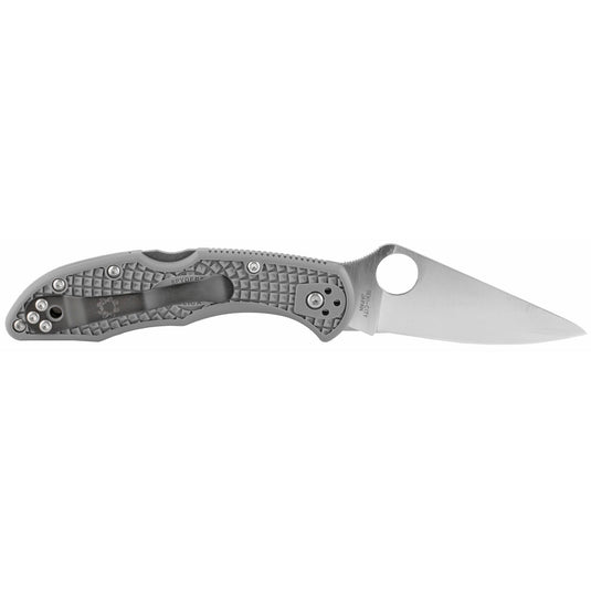 SPYDERCO DELICA4 FFG PLAINEDGE GREY - SPYC11FPGY - Marksmans Corner