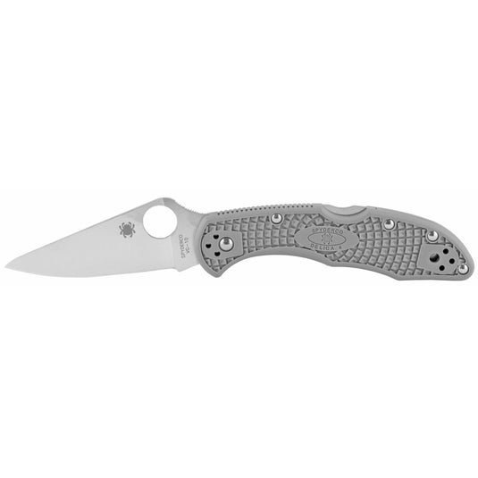 SPYDERCO DELICA4 FFG PLAINEDGE GREY - SPYC11FPGY - Marksmans Corner