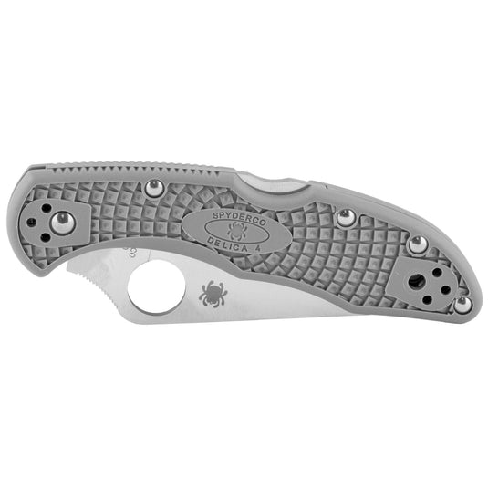 SPYDERCO DELICA4 FFG PLAINEDGE GREY - SPYC11FPGY - Marksmans Corner