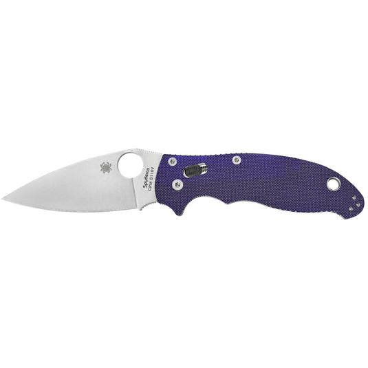 SPYDERCO MANIX 2 G-10 DARK BL 3.375 - SPYC101GPDBL2 - Marksmans Corner