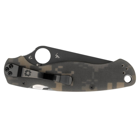 SPYDERCO PARA MILITARY2 CAMO G10 PLN - SPYC81GPCMOBK2 - Marksmans Corner