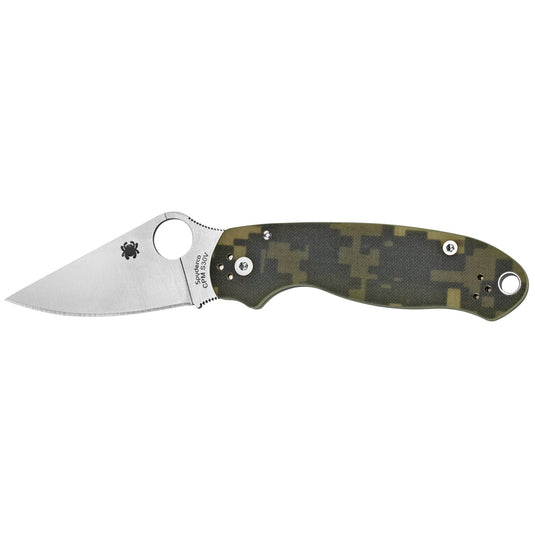 SPYDERCO PARA3 G10 CAMO PLAINEDGE - SPYC223GPCMO - Marksmans Corner