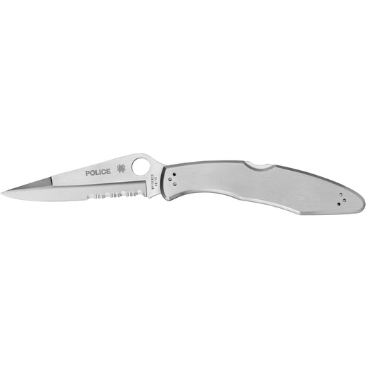 SPYDERCO POLICE STNLS COMBOEDGE - SPYC07PS - Marksmans Corner