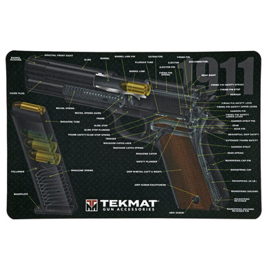 TEKMAT CUTAWAY PSTL MAT 1911 BLK - TEKR17-1911-CA - Marksmans Corner